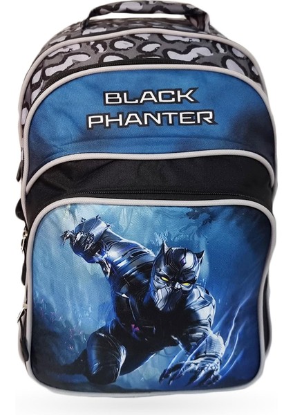 Pulo Black Panter Okul Çantası + Beslenme - Kara Panter Çanta Erkek Ilkokul Çantası