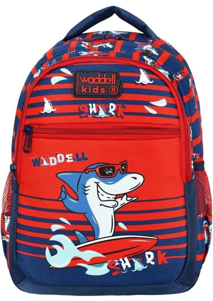 Sörfçü Shark Okul Çantası + Beslenme Balık Çanta Erkek Ilkokul Çanta Köpek Balığı Çanta Erkek Çanta
