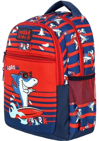 Sörfçü Shark Okul Çantası + Beslenme Balık Çanta Erkek Ilkokul Çanta Köpek Balığı Çanta Erkek Çanta