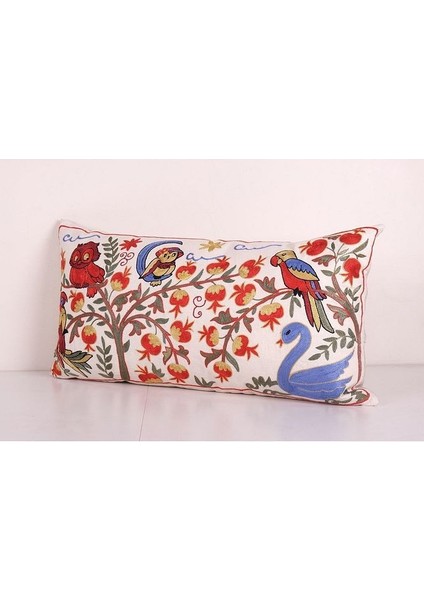 Hayvan Desenli Vintage Etnik Suzani Kırlent Kılıfı El Dokuma Kırlent Kılıf modelleri