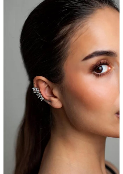 Olmsted 3 Baget Taşlı Geçmeli Kıkırdak Küpe Ear Cuff