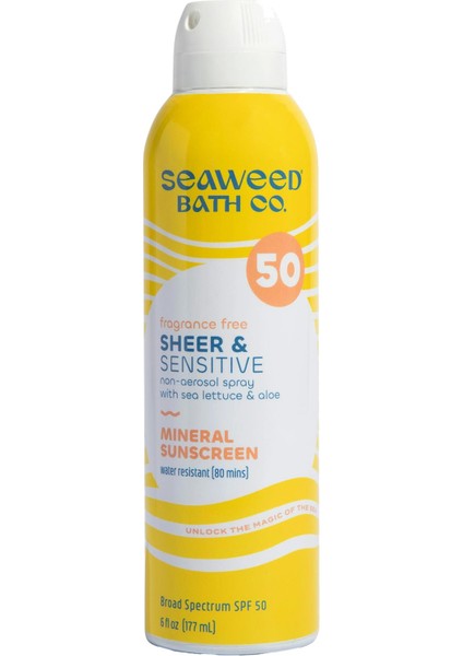 Seaweed Bath Co. Spf50 Sheer & Sensitive Kokusuz Güneş Spreyi 177ml