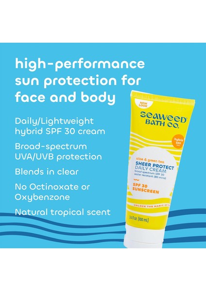 Seaweed Bath Co. Spf30 Sheer Protect Daily Güneş Kremi 100ml