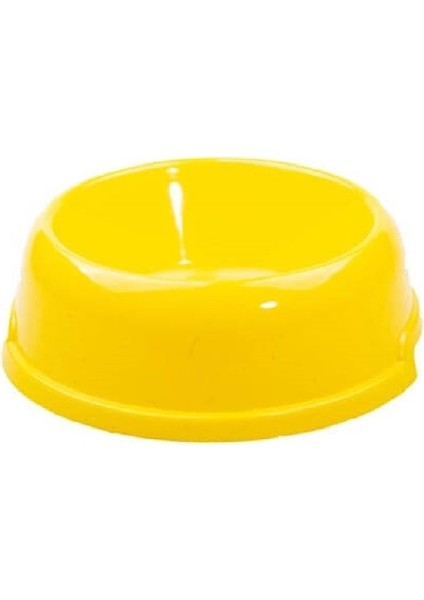 Pet Plastik Orta Mama Kabı 16.5 x 16.5 x 5.5 cm Sarı