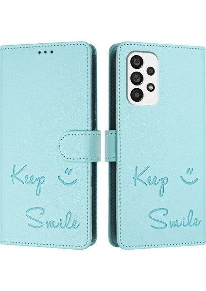 Samsung Galaxy A73 5g Için Kılıf Kapak Çevirin Kart Tutucu Cüzdan Pu Deri (Yurt Dışından)