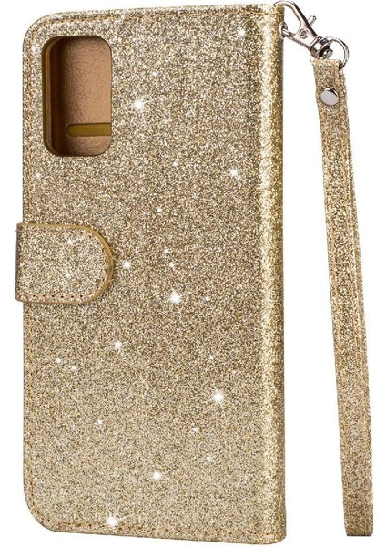 Samsung Galaxy Için Fermuarlı Cebi Durumda A52S 5g Glitter Cüzdan Kılıf Kart Pu (Yurt Dışından)