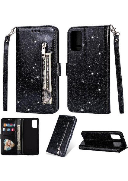 Samsung Galaxy Zipper 5g Pu Deri Kart Tutucu Kılıf Için Fermuarlı Cebi Durumda (Yurt Dışından)