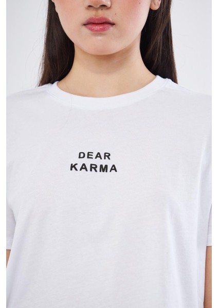 Dear Karma Baskılı Crop T-Shirt - BGB19