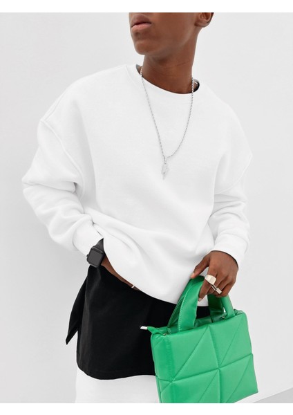 Old School Basic Oversize Sweatshirt Ekru