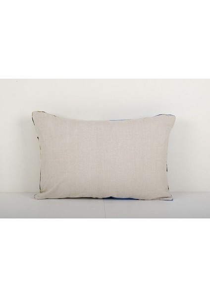 Sarı ve Mavi Renkli Göz Motifli Kadife Ikat Yastık Kılıfı fırsatları