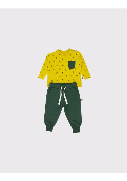 Bebek Doğal Baskılı 2 Parçalı Eşofman
