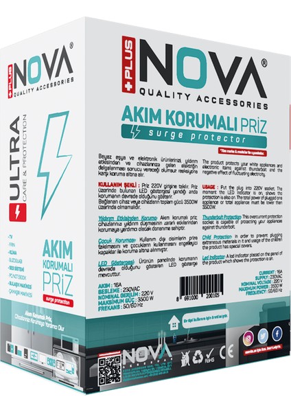 Akım Korumalı Priz