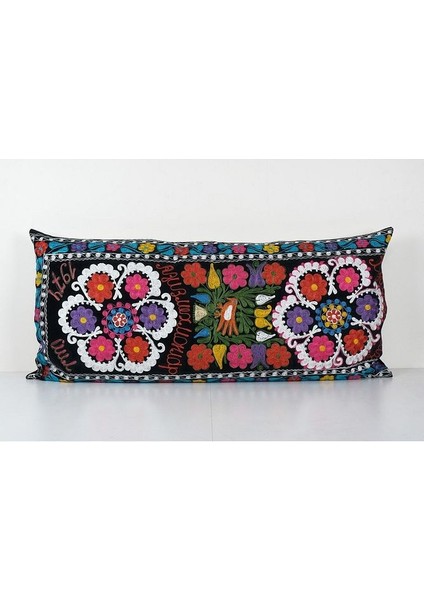 Hayvan Desenli Vintage Etnik Suzani Kırlent Kılıfı El Dokuma Kırlent Kılıf