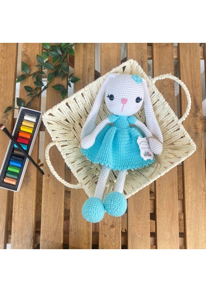Amigurumi Uzunkulak Mavi Tavşan