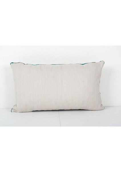 Turkuaz Renkli Puantiye Desenli Kadife Ikat Yastık Kılıfı fırsatları