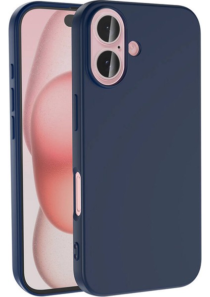 Apple iPhone 16 Plus Kılıf Zore Lsr Lansman Kapak-Lacivert
