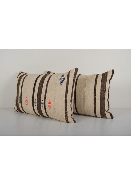 Çizgili El Dokuma Kilim Kırlent Kılıf modelleri