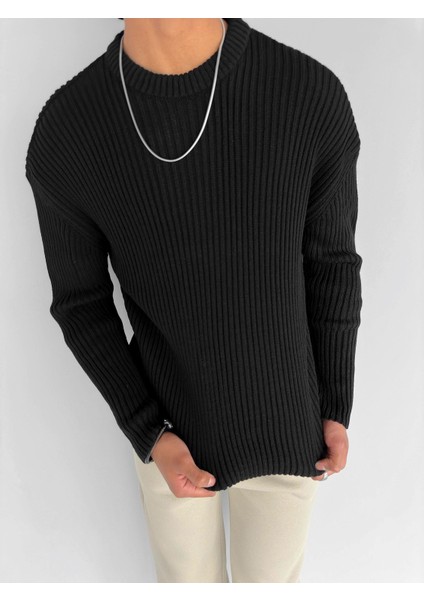 Erkek Regular Fit Kazak Siyah fiyatları