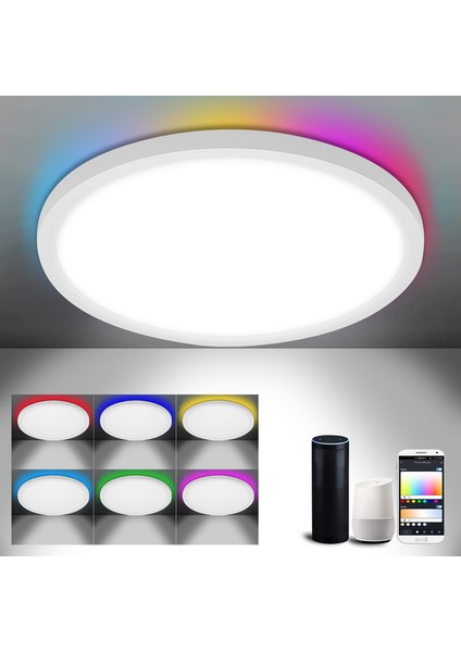 AC110-277V 24W 12 Inç Rgb+Cct Led'ler Tavan (Yurt Dışından)