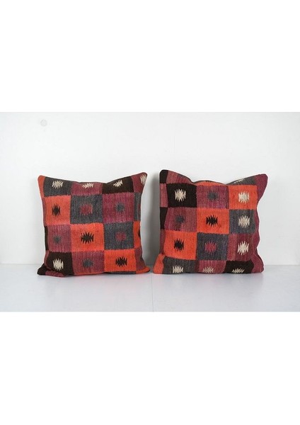 Set Çizgili El Dokuma Kilim Kırlent Kılıf