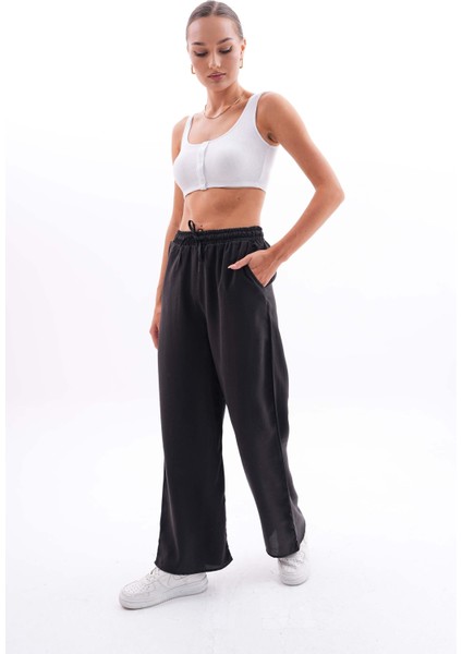 Kadın Beli Lastikli Diagonal Kumaş Palazzo Pantolon - BGP64 fiyatları