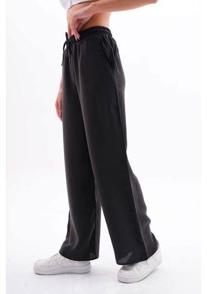 Kadın Beli Lastikli Diagonal Kumaş Palazzo Pantolon - BGP64 modelleri