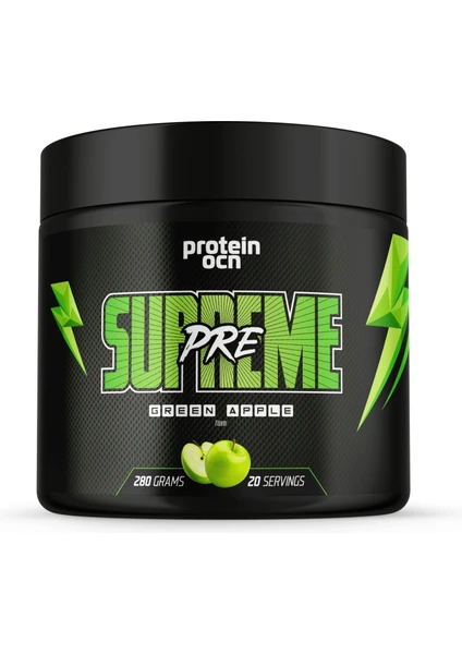 PRE-WORKOUT SUPREME Yeşil Elma - 280g - 20 servis