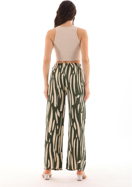 Kadın Beli Lastikli Rahat Kesim Palazzo Pantolon - BGP39 modelleri