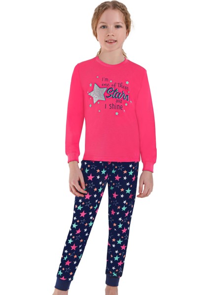 Kız Çocuk Pembe Pijama Takımı CKP01