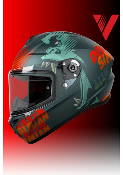 Axxıs Draken S Simian B4 Matt Flour Orange