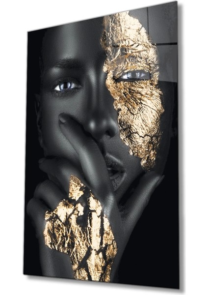 Teknoo- Afrikalı Kadın Cam Tablo