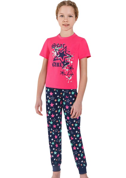 Kız Çocuk Fuşya Pijama Takımı CKP04