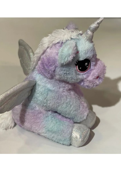 Unicorn Lila Renkli Simli Parlak Peluş Uyku Arkadaşı Çocuk Oyuncak 40 cm