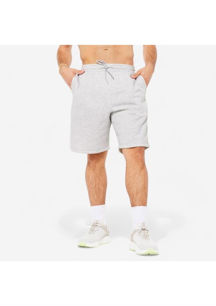 Domyos Erkek Spor Şortu - Gri - Fitness