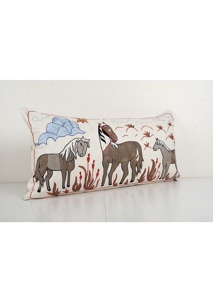 Hayvan Desenli Vintage Etnik Suzani Kırlent Kılıfı El Dokuma Kırlent Kılıf fiyatları