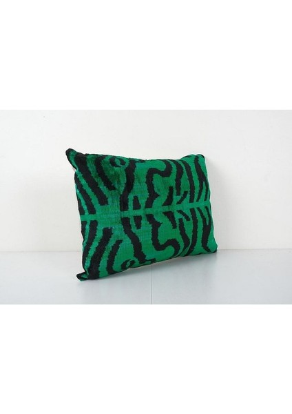Yeşil Renkli Kadife Ikat Yastık Kılıfı fiyatları