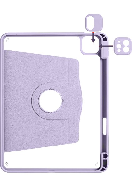Apple iPad Pro 11 Inc 5. Nesil M4 (2024) Yatay ve Dikey Dönebilen Standlı Kalem Şarjına Uygun Darbe Dayanıklı Thermix Kılıf A2836 A2837 fırsatları