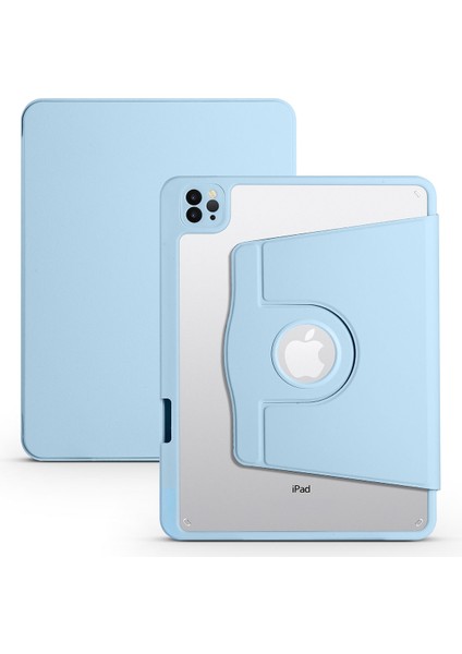 Apple iPad Pro 11 Inc 5. Nesil M4 (2024) Yatay ve Dikey Dönebilen Standlı Kalem Şarjına Uygun Darbe Dayanıklı Thermix Kılıf A2836 A2837