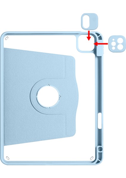 Apple iPad Pro 11 Inc 5. Nesil M4 (2024) Yatay ve Dikey Dönebilen Standlı Kalem Şarjına Uygun Darbe Dayanıklı Thermix Kılıf A2836 A2837 fırsatları