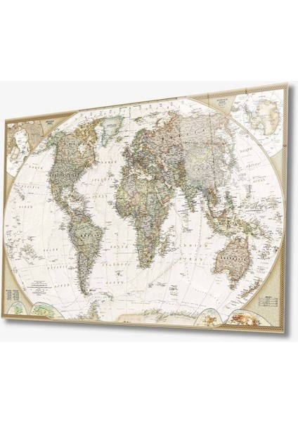 Teknoo- Dünya Haritası 76 Cam Tablo