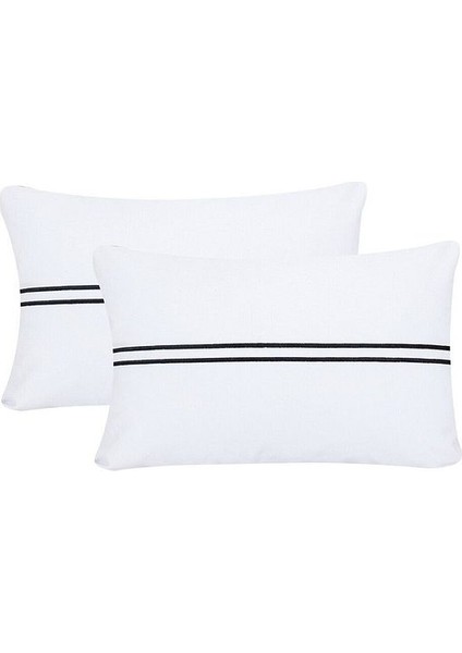 Boho Çizgili Dekoratif Yastık Kılıfları Ikili Set Yastık Kılıfı 40 x 60 cm