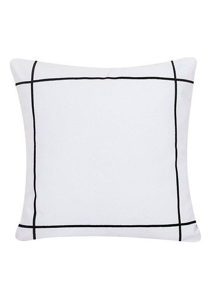Siyah Çizgili Yastık Kılıfı Dekoratif Kare Işlemeli Yastık Kılıfı 50 x 50 cm Içliksizdir fiyatları