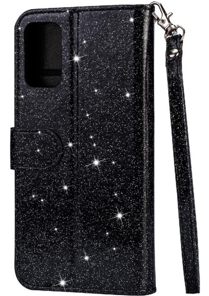 Samsung Galaxy Zipper 5g Kart Tutucu Için Fermuarlı Cebi Durumda Glitter Cüzdan Pu (Yurt Dışından)