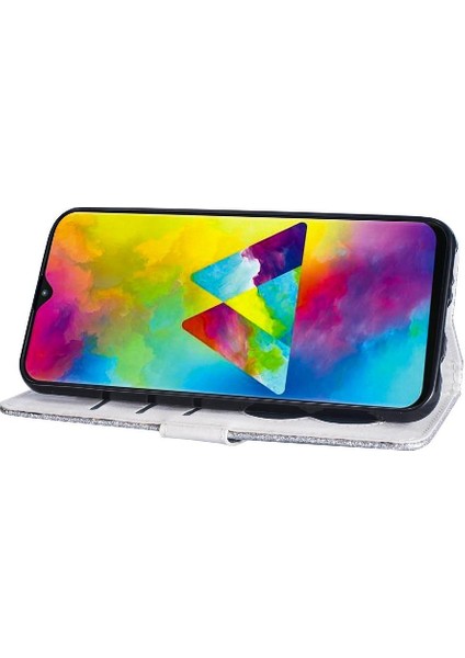 Samsung Galaxy A30 Için Fermuarlı Cebi DURUMDA/A20 Glitter Cüzdan Kılıf Kart Pu (Yurt Dışından) fiyatları