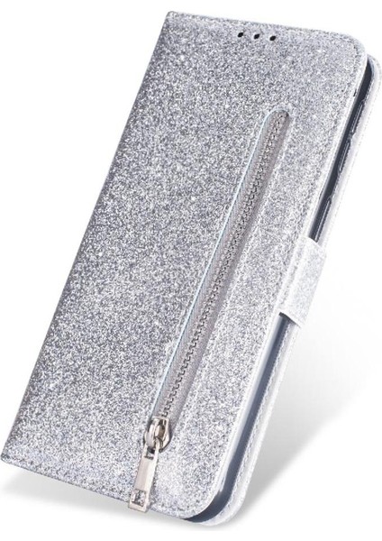 Samsung Galaxy A30 Için Fermuarlı Cebi DURUMDA/A20 Glitter Cüzdan Kılıf Kart Pu (Yurt Dışından) fırsatları
