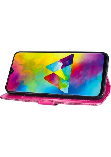 Samsung Galaxy A30 Için Fermuarlı Cebi DURUMDA/A20 Glitter Cüzdan Kılıf Kart Pu (Yurt Dışından) modelleri