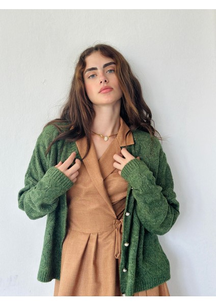 Lady Kruvaze Midi Elbise Kadın Taba modelleri