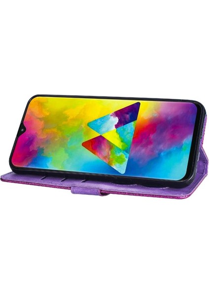 Samsung Galaxy A30 Için Fermuarlı Cebi DURUMDA/A20 Glitter Cüzdan Kılıf Kart Pu (Yurt Dışından) fırsatları