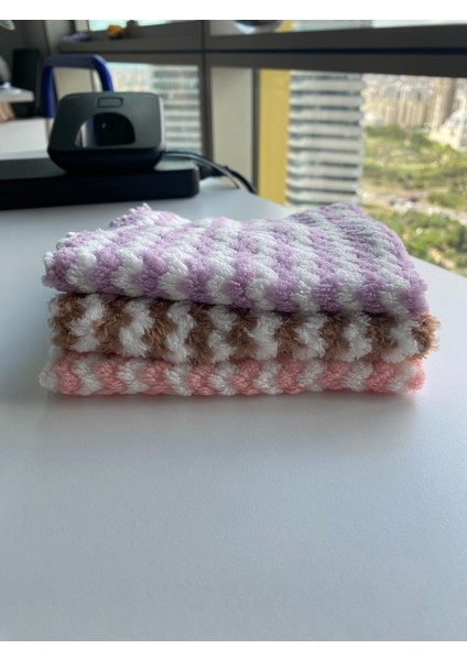 3 Adet 30X30 Mikrofiber, Leke Tutmaz, Koku Yapmaz Yumuşak Dokulu Temizlik Bezi Mutfak Bezi