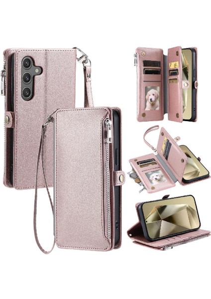 Samsung Galaxy A05S Için Crossbody Durumda Cüzdan Fermuar Faturaları Yuvası 9 (Yurt Dışından)